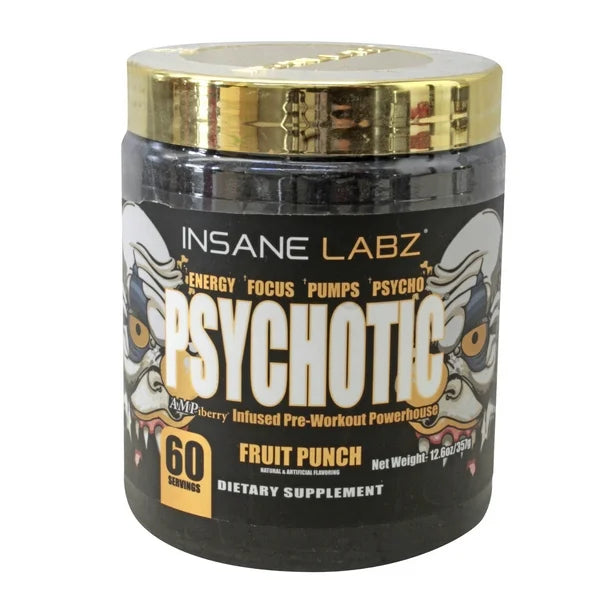 Insane Labz Psychotic Gold Oxido Nítrico Pre Entreno 60