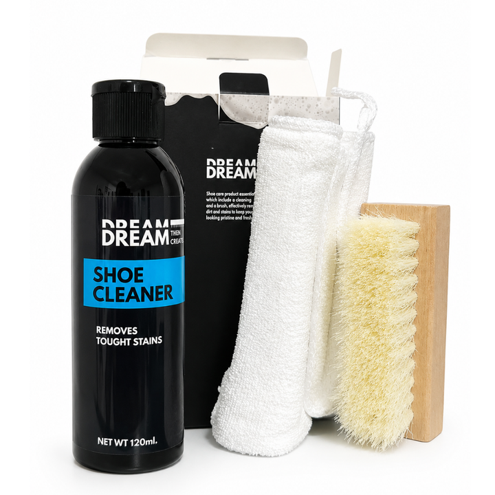 Dream KIT | Cepillo | Microfibra Y Limpiador Para Tenis Multiusos 120 Ml Piel, Gamuza Y Mas