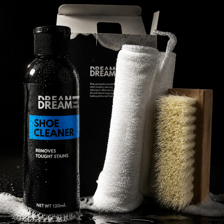 Dream KIT | Cepillo | Microfibra Y Limpiador Para Tenis Multiusos 120 Ml Piel, Gamuza Y Mas