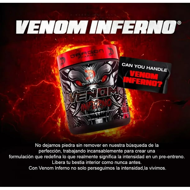 Dragon Pharma Pre Entreno Venom Inferno 40 Servicios