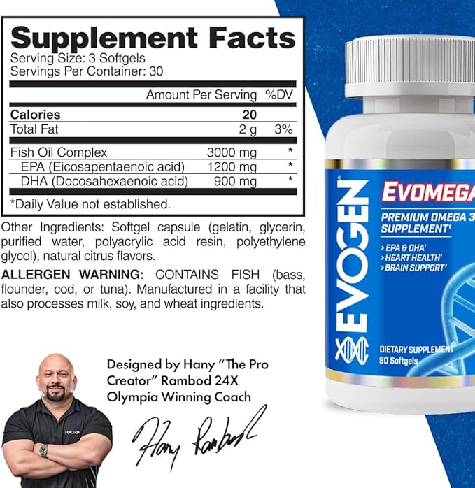 Evogen Omega-3 | 90 Softgels | Suplemento