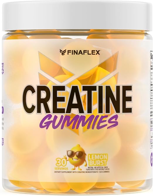 FINAFLEX Gomitas de creatina - 120 gomitas - Sabor a limón