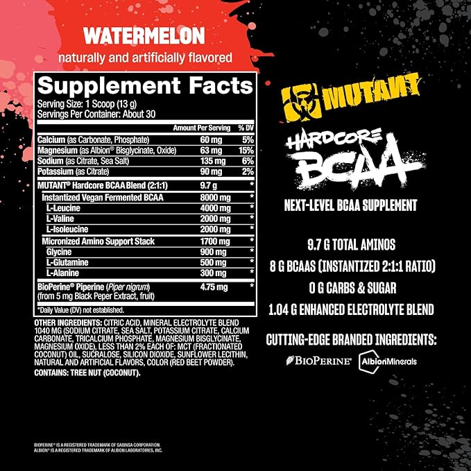 Mutant Hardcore BCAA – 30 Servicios