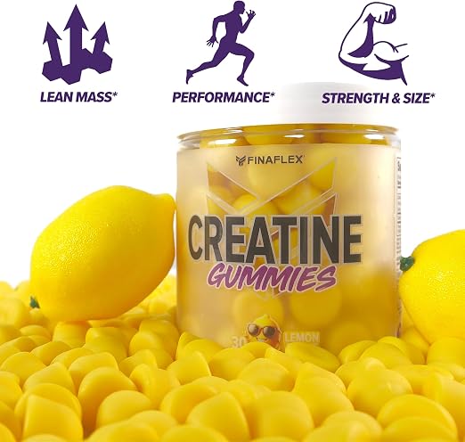 FINAFLEX Gomitas de creatina - 120 gomitas - Sabor a limón
