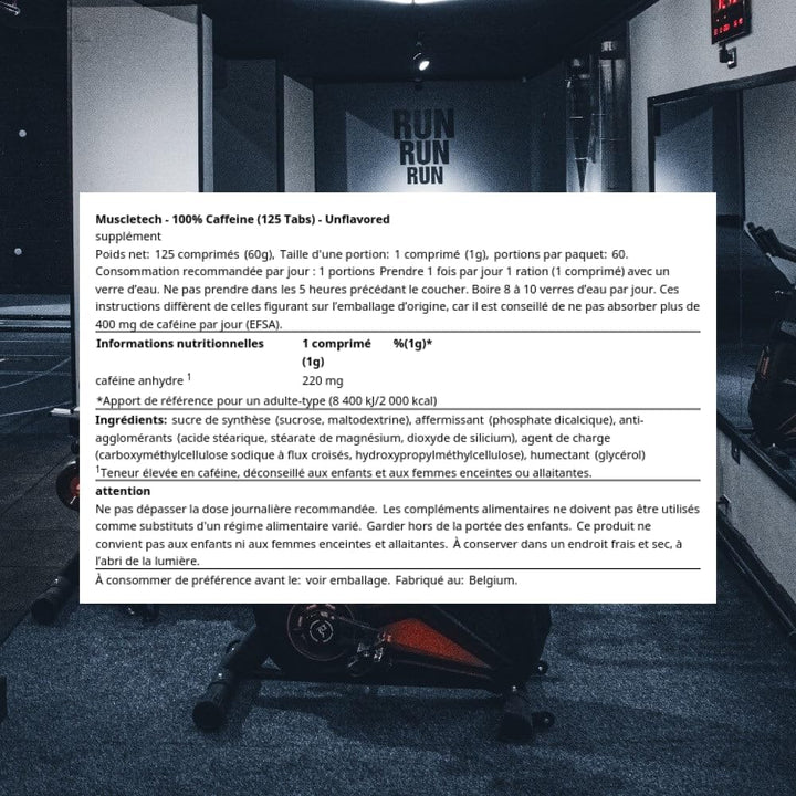 MuscleTech Platinum 100% Caffeine 125 Tabs