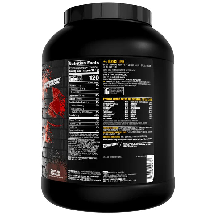 Mutant Hardcore Whey 5Lb Chocolate Milkshake