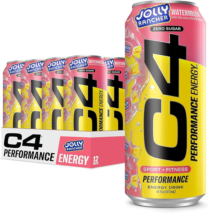 12 Latas Cellucor C4 Energy Zero Sugar 16Oz Jolly Rancher Watermelon