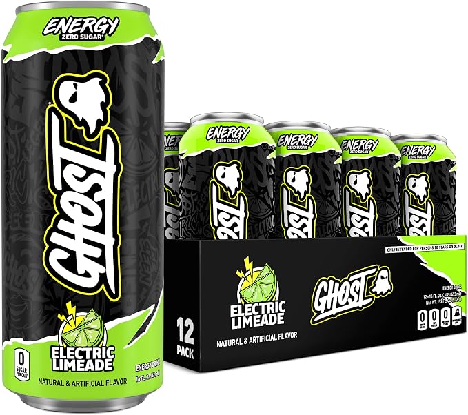 Bebida Energética Ghost Electric Limeade Zero Azúcar 12 Pack