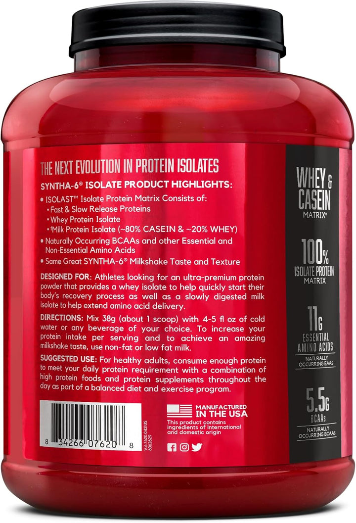 Proteína BSN Syntha-6 Isolate 4 lb | Sabor Chocolate Milkshake