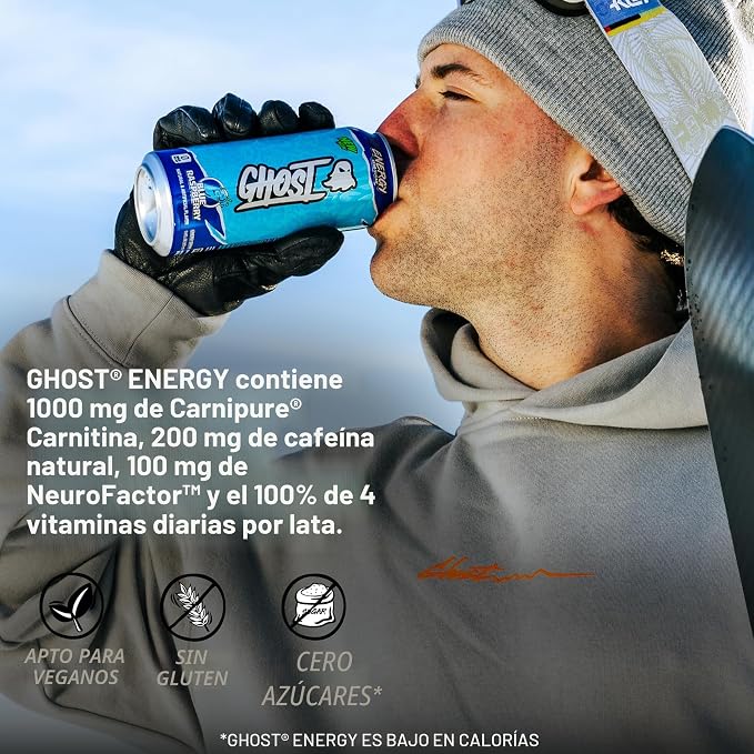 Ghost Energy 12 Pack Sabor Blue Raspberry