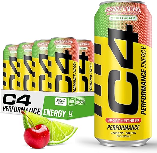 12 Latas Cellucor C4 Energy Zero Sugar 16Oz  Cereza dulce +  Lima ácida