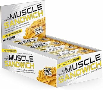 Muscle Sandwich  Barra de Mantequilla de Maní 12 piezas