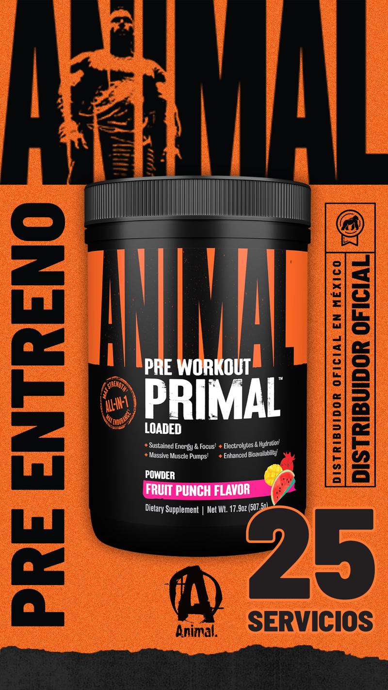 Animal Pre Workout Primal 25Servings Fruit Punch promo 2