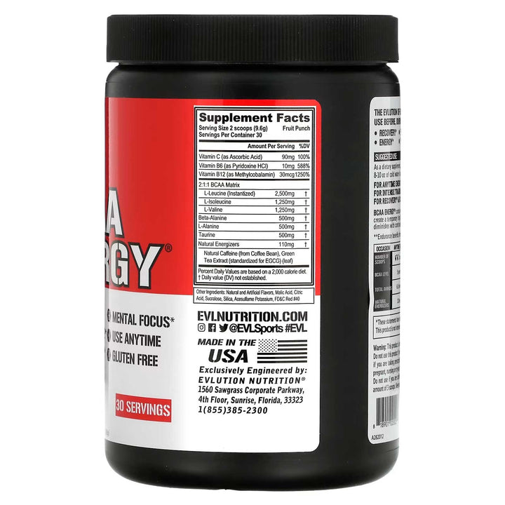 EVLution Nutrition BCAA ENERGY Aminoacido