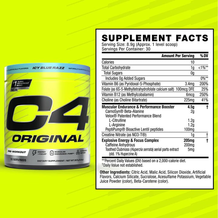 Cellucor Pre Entreno C4 Original 30 Servicios