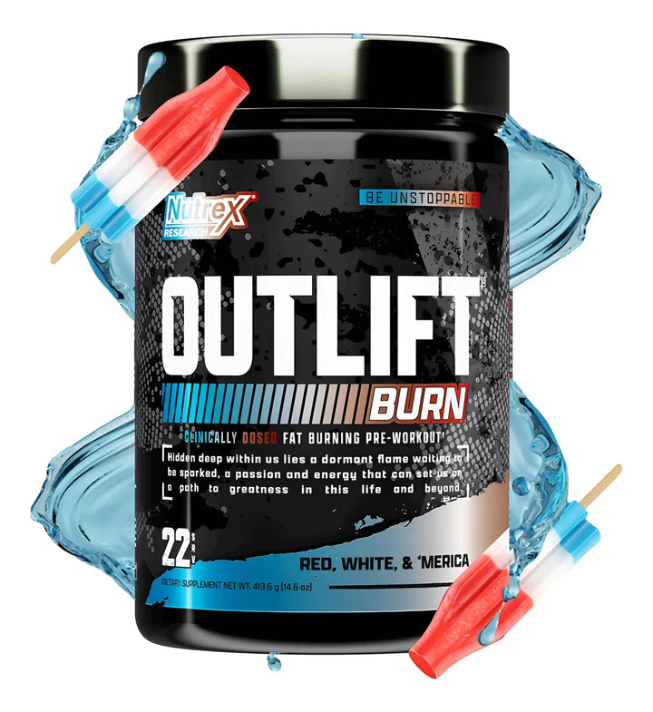 Nutrex Outlift Burn 22 Servings – Sabor Red White Merica
