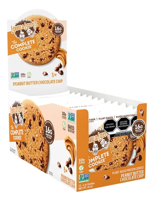 Lenny & Larry's Galletas De Proteína Mani Choco Chip 12pz