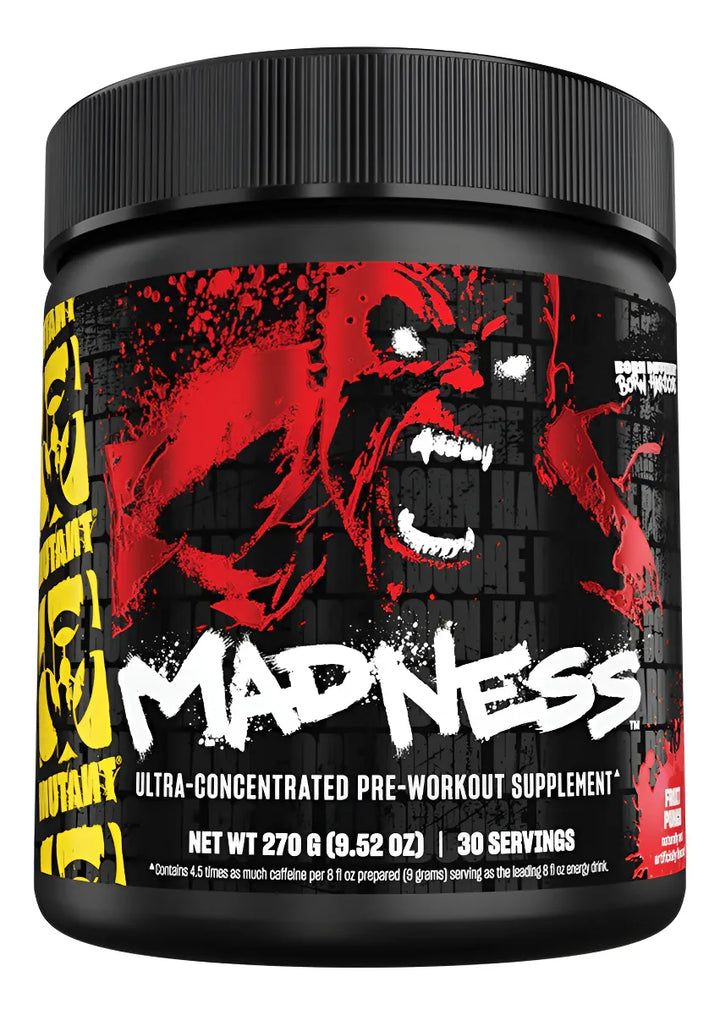 Mutant Madness Pre Entreno Sabor Ponche De Frutas 30 Porciones