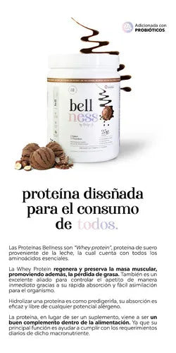 Proteína Hidrolizada Bell Ness 31 Servicios Sabor Vainilla