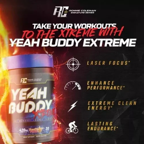 Preentrenamiento Ronnie Coleman Yeah Buddy Xtreme – 30 porciones sabor Ponche de Frutas