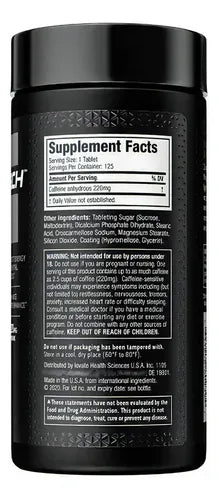 MuscleTech Platinum 100% Caffeine 125Tabs