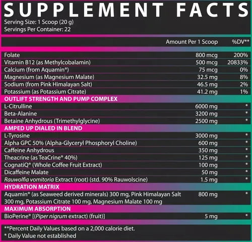 Nutrex Outlift Amped 22Servings