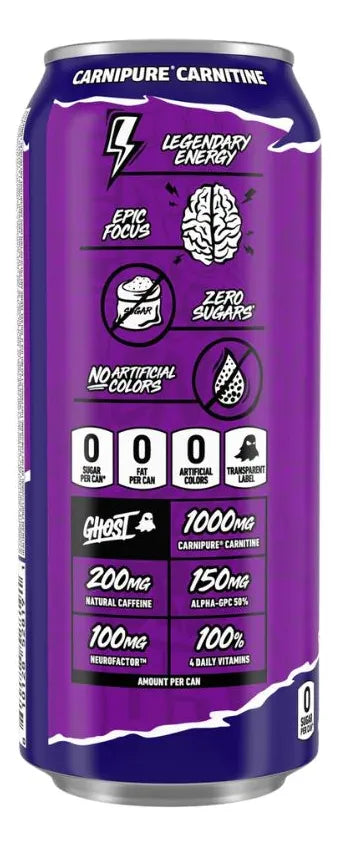 Ghost Energy Bebida Energética 16 Onz 12 Pack  Welch's Grape