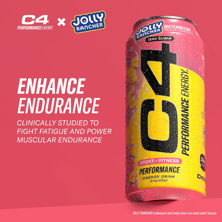 12 Latas Cellucor C4 Energy Zero Sugar 16Oz Jolly Rancher Watermelon
