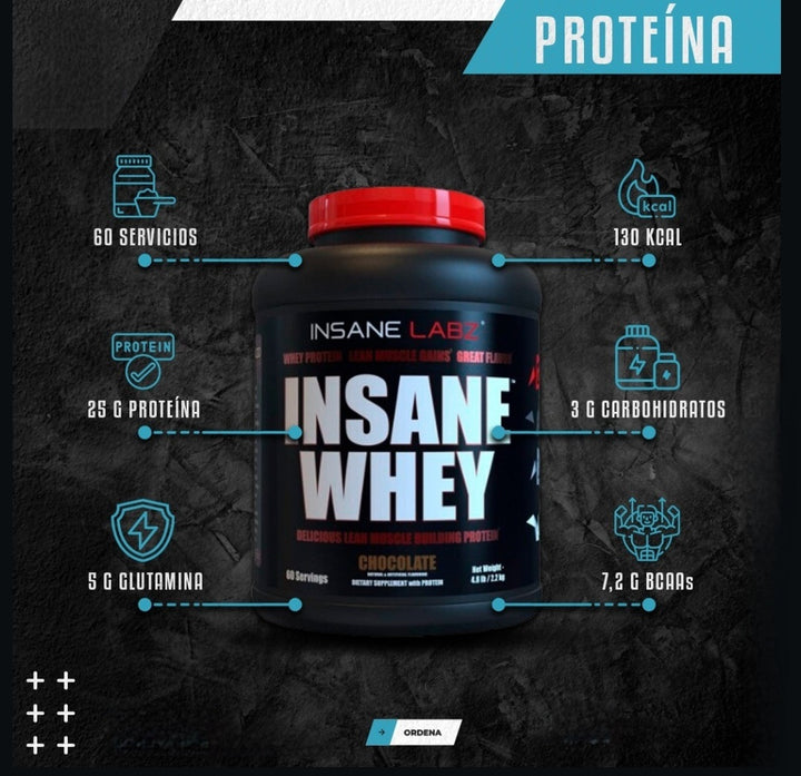Insane Labz Proteina Whey Protein 5 Libras 60 Servicios ...