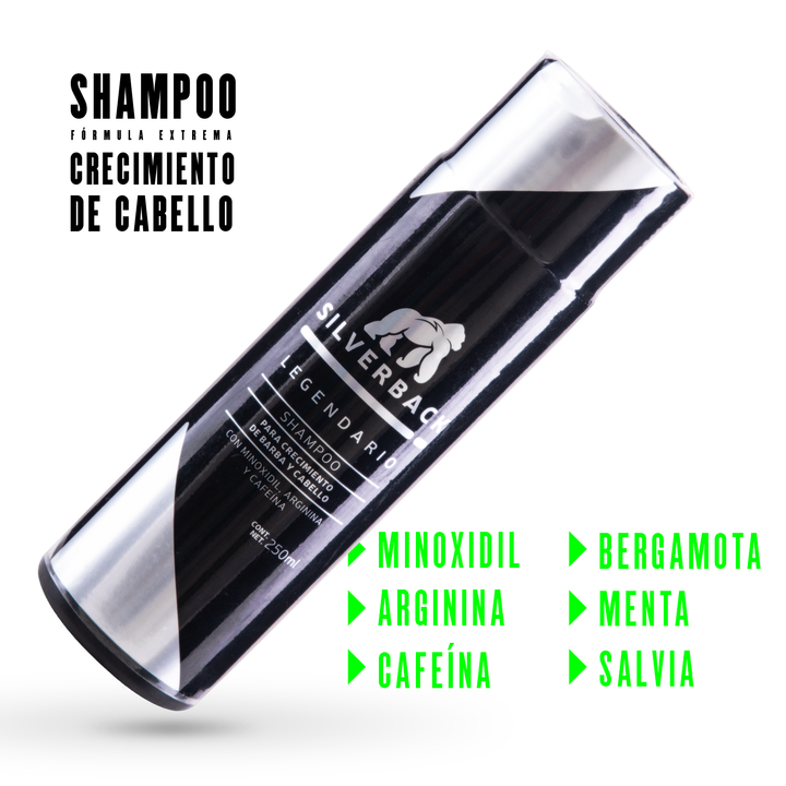 Shampoo Anticaída Legendario Minoxidil, Arginina Bergamota