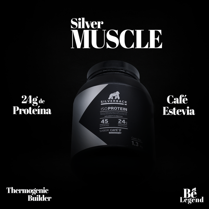 Proteina Iso Aislada Con Stevia Y Cafe Silverback 45 Servicios