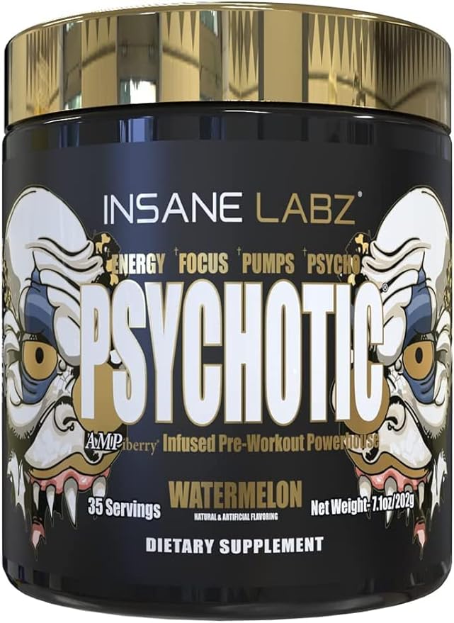 Insane Labz Psychotic Gold Oxido Nítrico Pre Entreno 60