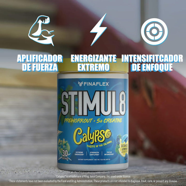 Finaflex Stimul8 Calypso 30 Servicios  Ocean Blue Lemonade