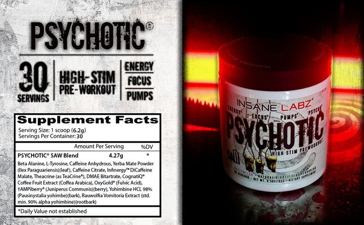 Insane Labz Psychotic SAW 30 Servicios Sabor Ponche de frutas