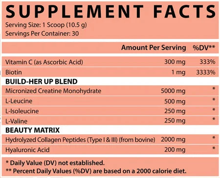 Creatine For Women Nutrex Con Colágeno 30 Servicios - Segun Stock Peach/mango