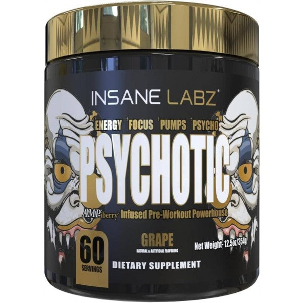 Insane Labz Psychotic Gold Oxido Nítrico Pre Entreno 60