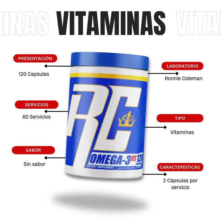 RonnieColeman Omega 3 XS 120 Softgels