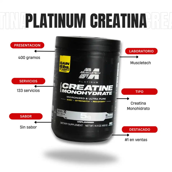 MuscleTech Platinum 100% Creatine 400Gr