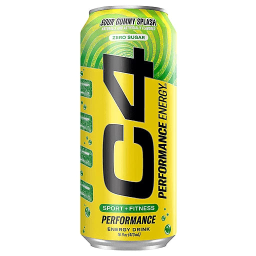 12 Latas Cellucor C4 Energy Zero Sugar 16Oz Sour Gummy Splash