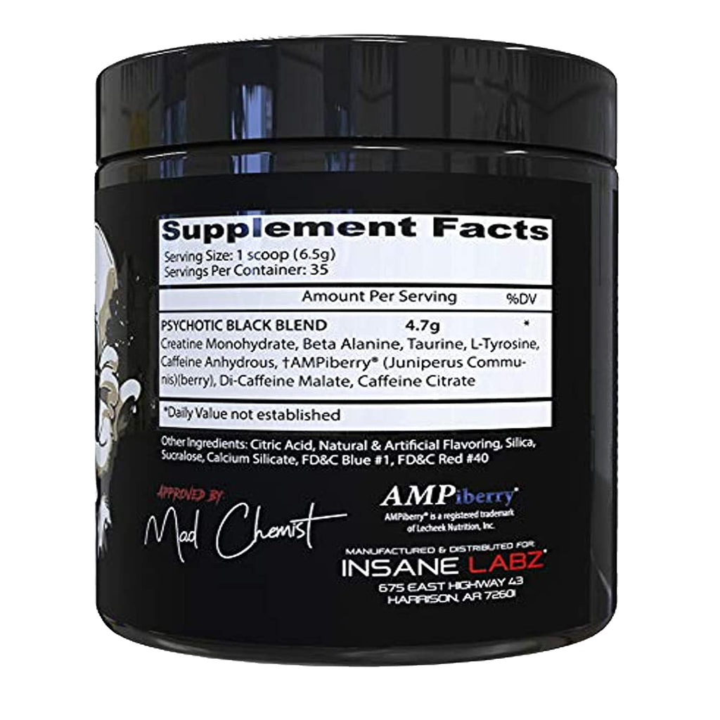 Insane Labz Psychotic Black Oxido Nitrico Pre Entreno ...